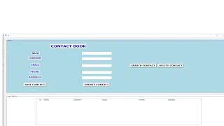 Contact Book Python GUI Project using Tkinter