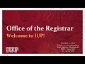 Learn about the Office of the Registrar at IUP