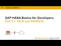 SAP HANA Basics For Developers Part 8 1 XSJS and XSODATA