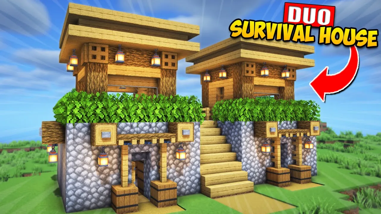Minecraft Perfect Duo Survival House Tutorial ????