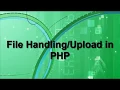 File Upload and handling in PHP in Hindi with Easy Steps