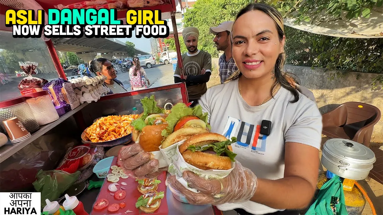 30/- Rs Only   DANGAL Girl now sells Indian Street Food   Korean Maggi, Jumbo Burgers, Subway Wraps