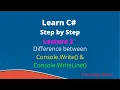 2 Difference between Console Write and Console WriteLine in C Technology Bloom
