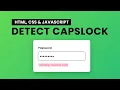 How To Detect Caps Lock Is On Using Javascript
