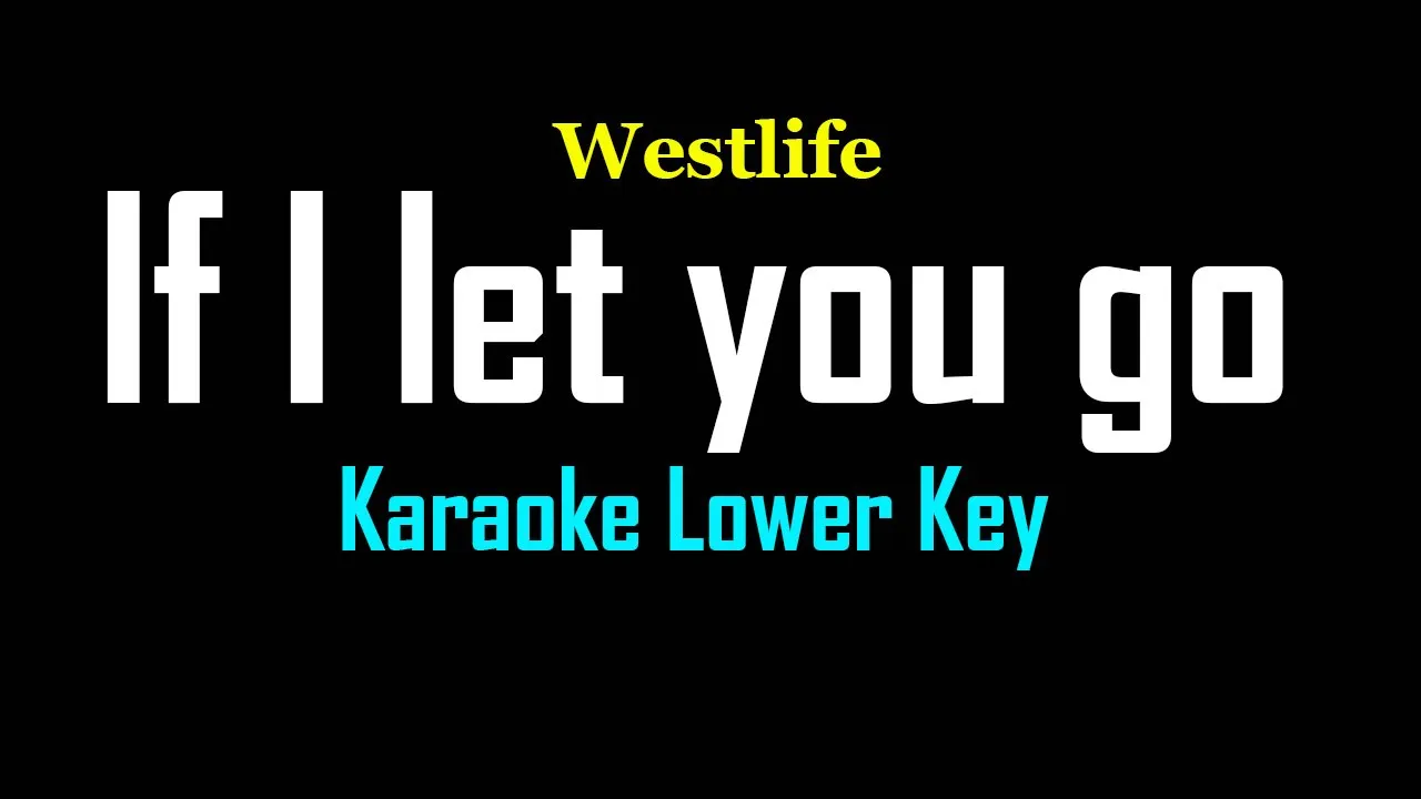 Westlife - If I let you go Karaoke Lower Key