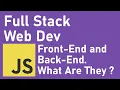 Full Stack Web Development 2020 Front-End and Back-End Web Development Junior Dev