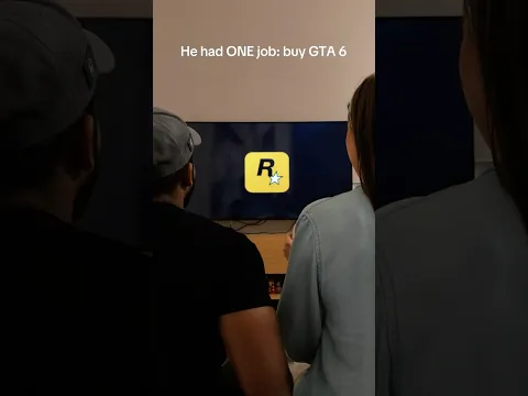 HE HAD ONLY ONE JOB:  TO BUY GTA6 💁🏽‍♀️​⁠@sharif_2is  #gta6 #rockstargames #shorts #funny