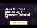 java multiple choice quiz program tutorial 31