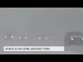 Near-whiteout conditions snow piles up in central Iowa