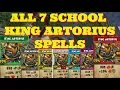 Wizard101 All 7 School King Artorius Spells 2024