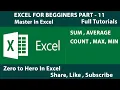 5 Basic Excel Formulas for Every Beginners SUM Average MAX MIN Count