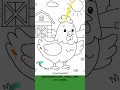 Cheerful Chicken Coloring Page Farm Friends Printable