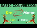 Converting Meter to Kilometer and Kilometer to Meter Animation