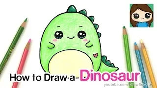 How to Draw a Baby Dinosaur Easy Squishmallow