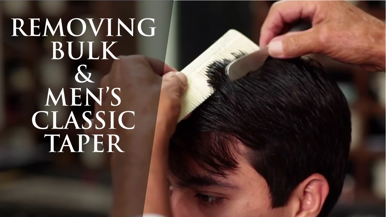Men's Haircut: Removing Bulk and Classic Taper