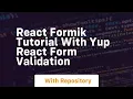 react formik tutorial with yup react form validation