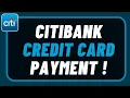 Citibank Credit Card Payment Online - How to Pay Bill Online