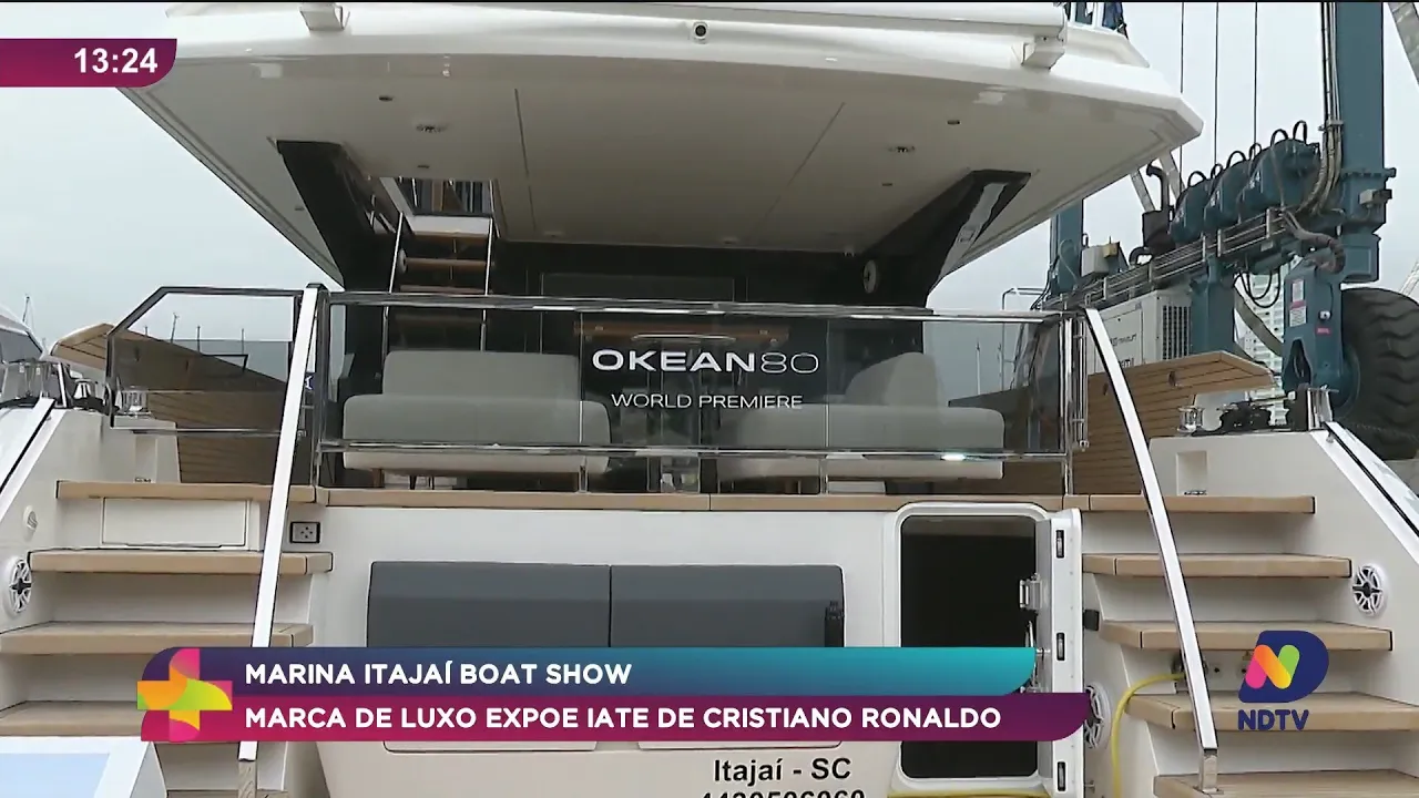 Iate de luxo de Cristiano Ronaldo é destaque no Marina Itajaí Boat Show