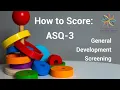 Developmental Screening - How to Score ASQ-3