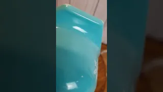 Vintage Pyrex Turquoise Blue Snowflake 1 5 quart Oval Casserole Dish with Lid