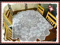 CC How to crochet round tablecloth with big flowers Part 1
