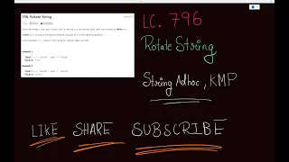 LeetCode 796 Rotate String String KMP