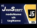 JavaScript DOM - nodeName tagName Tutorial
