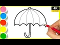 How to draw an umbrella easy way draw umbrella drawing step by step chhata ka drawing By Arya