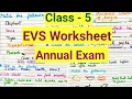 Class 5 evs annual exam Question Paper 2024-25 Class 5 Exam Paper evs worksheet part 2
