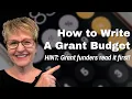 Tutorial How to Write a Grant Budget