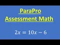ParaPro Assessment Math