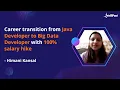 Java Developer to Big Data Developer Career Transition Got Job With 100 Salary Hike Intellipaat