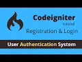 User registration and login - CodeIgniter 3 Tutorial