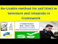 Re-Usable method for getTitle In Selenium and Integrate in Framework