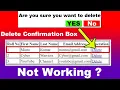 PHP Delete JavaScript Confirmation box not working cyber warriors