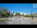 4K Drive International Drive to Downtown Orlando Orlando Florida Scenic City Driving