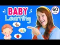 Download Lagu First Words \u0026 Gestures | Clapping, Waving, Pointing \u0026 Singing | Hop Little Bunnies | Baby Learning