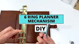 DIY PLANNER MECHANISM HOW TO ATTACH A 6 RING MECHANISM IN PLANNER RING PLANNER DIY TUTORIAL