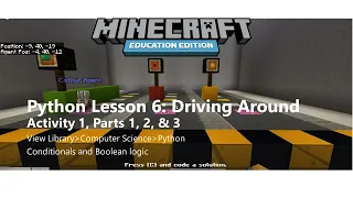 Minecraft EE - Python Walkthrough Lesson 6