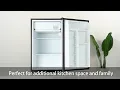 Whirlpool 4 3 cu ft Mini Refrigerator Stainless Steel WH43S1E 1