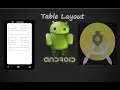 Android Tutorial Table Layout in Android Studio