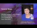 Funeral Mass for Gloria Jean Ferry - St Patrick Parish