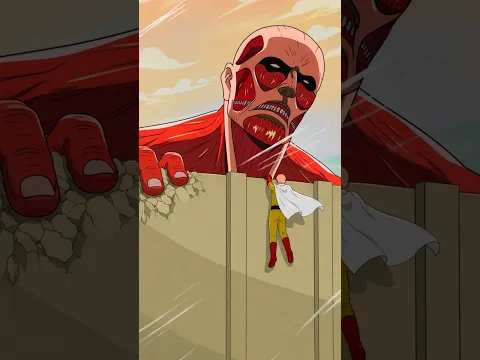 Saitama vs Colossal Titan | Saitama Made Titan Cry 😂 #shorts #anime #saitama #titan #attackontitan