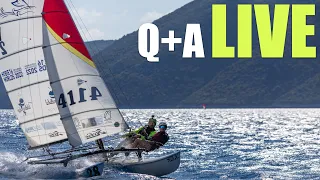 Rig tension/mast rake effects mainsheet cleating angle? Spinnaker set-up and more. Q+A Live