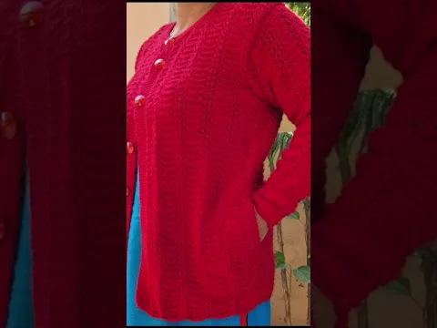 Cardigan knitting step by step👇 #diy #shorts #knitting #shortvideo #viral #shortsfeed #handmade