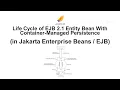 Life Cycle of EJB 2 1 Entity Bean With Container-Managed Persistence Jakarta Enterprise Beans EJB