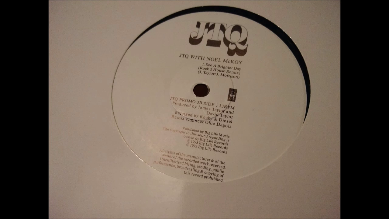 JTQ With Vocalist Noel Mckoy - See A Brighter Day (Rock 2 House Remix)