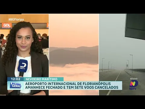 Aeroporto Internacional de Florianópolis amanhece fechado com sete voos cancelados