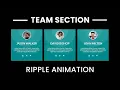 Team Section Design with Ripple Animation CSS Animation Tutorial