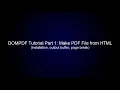Make PDF File from HTML installation output buffer page break DOMPDF Tutorial Part 1